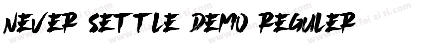 Never Settle Demo Reguler字体转换